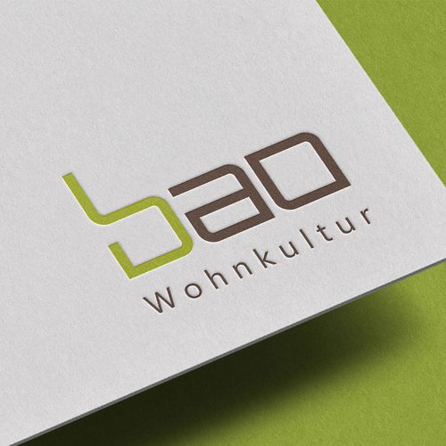 Visitenkarten-Ausschnitt mit Logo Design Bao Wohnkultur