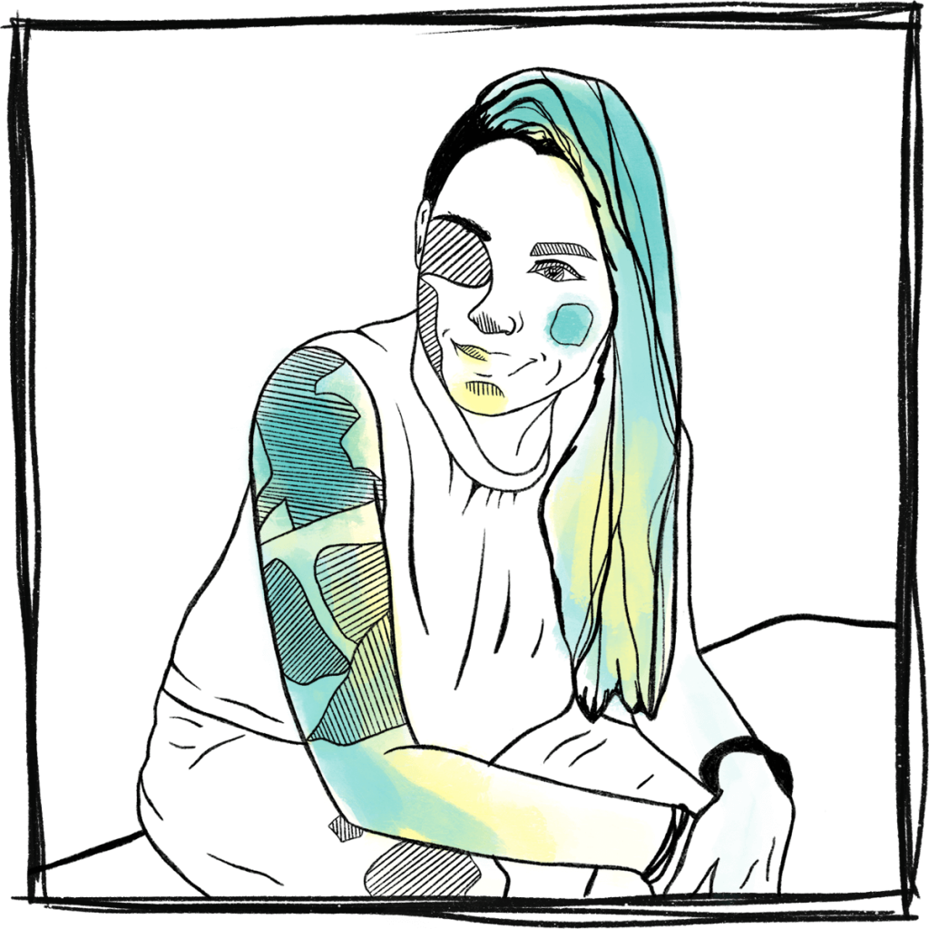 Illustration Kerstin Partheder, Grafikerin, Linz auf Bank